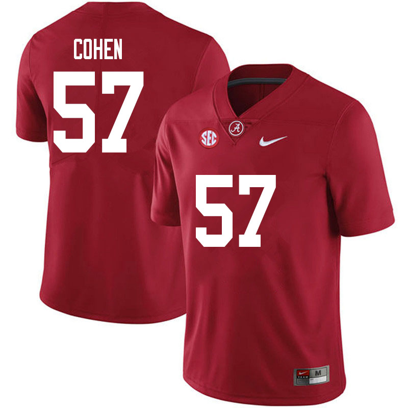 Men #57 Javion Cohen Alabama Crimson Tide College Football Jerseys Sale-Crimson